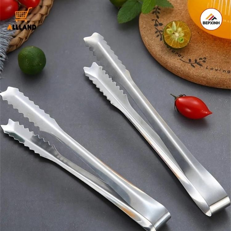 Kẹp inox gắp thức ăn, thực phẩm, gắp đá, kẹp gắp đồ nướng