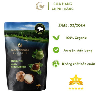 Hạt macca úc vanilla happy nut 225g chính hãng