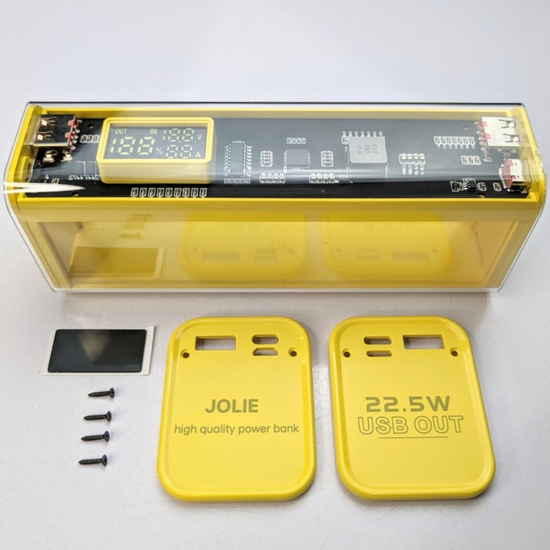Box sạc dự phòng 22.5W trong suốt 8 cell 18650, mạch sạc nhanh QC 4.0 chip PD20W