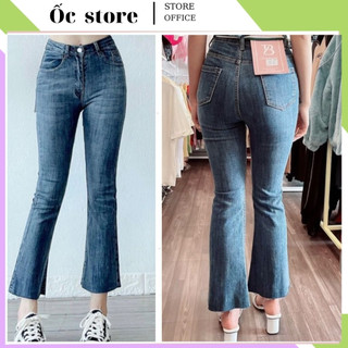 Quần bò nữ ống loe mặc cực tôn dáng, ,Quần jean loe nữ cao cấp co dãn, ảnh thật shop chụp.