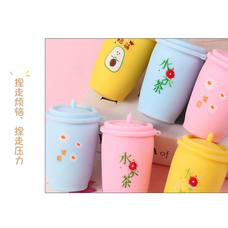 Đồ Chơi Bóp Xả Stress Hình cốc trà sữa phát sáng