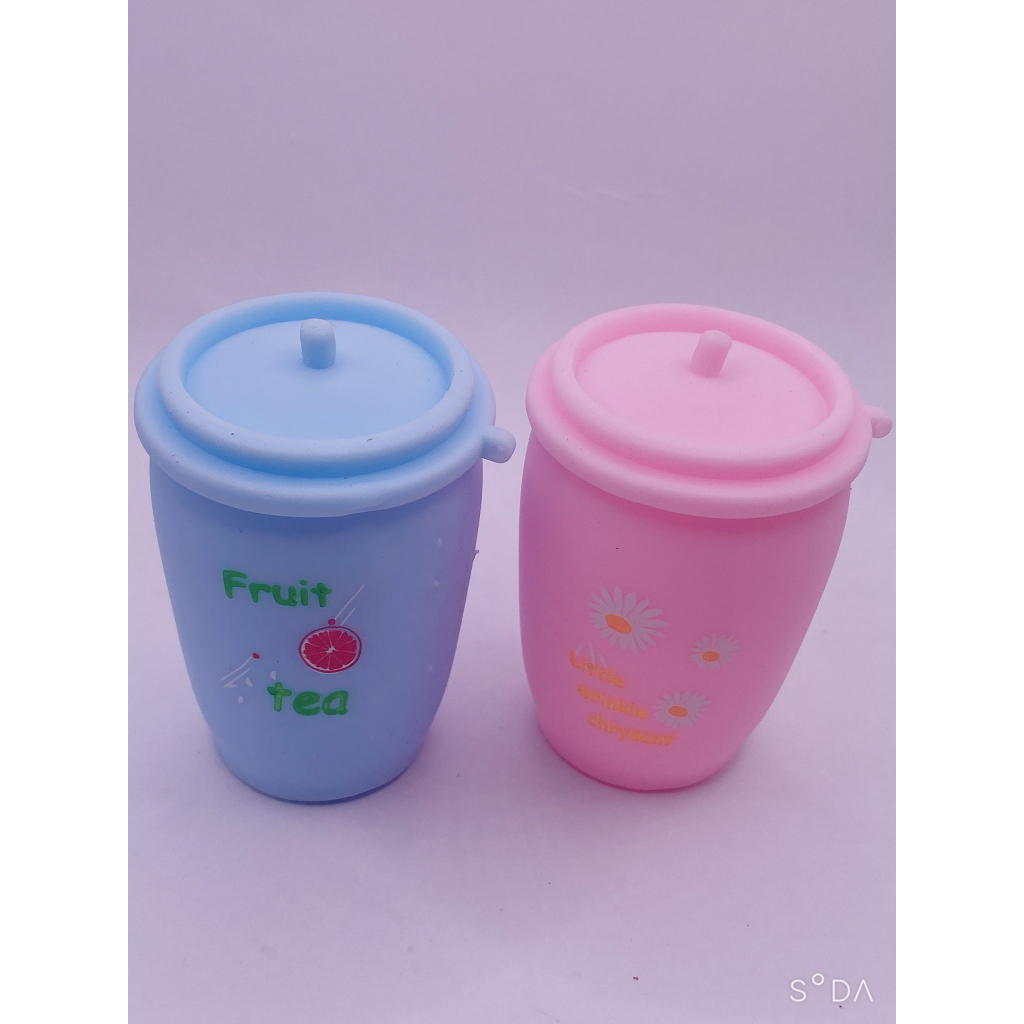 Đồ Chơi Bóp Xả Stress Hình cốc trà sữa phát sáng