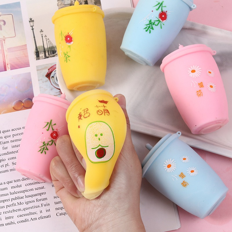 Đồ Chơi Bóp Xả Stress Hình cốc trà sữa phát sáng