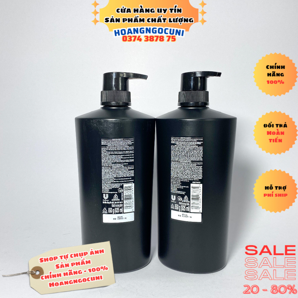 Dầu gội đầu, dầu xả Tresemmé Rebond & Keratin Smooth chai vòi 850g chính hãng chuẩn Salon