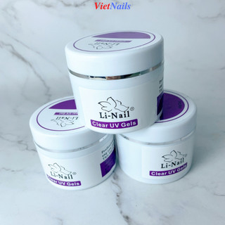 Gel đắp móng đậm đặc li-nail hũ 65g - gel đắp móng nail, móng úp màu trong suốt