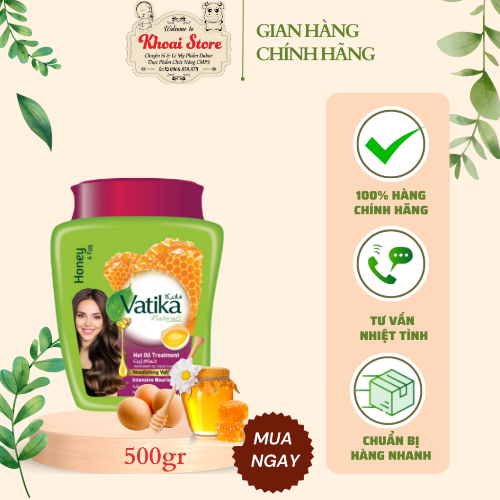 Kem Ủ Tóc Vatika nuôi dưỡng sâu 500g giúp tóc mềm mượt