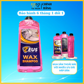 Nước rửa xe máy, xà bông rửa xe Zeus wax shampoo 1 lít, nsd Tây Thành chuyên dung dịch rửa xe