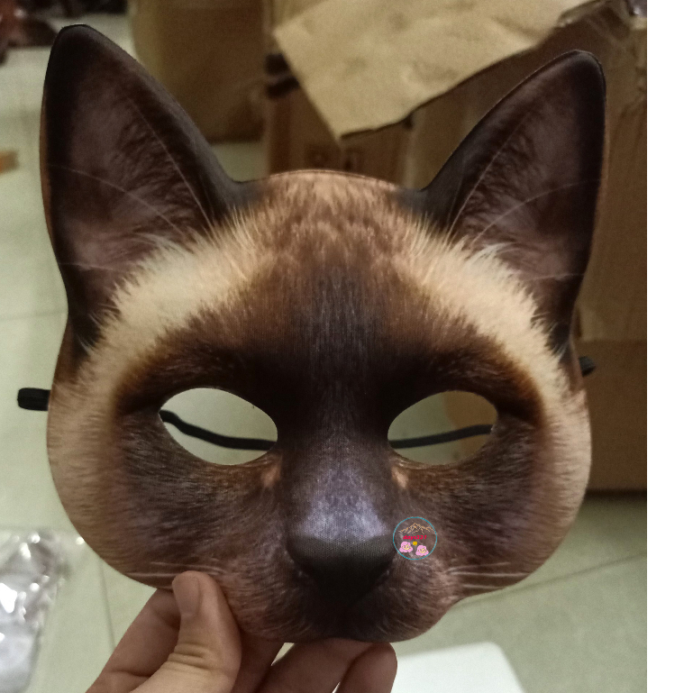 Mặt Nạ Hóa Trang Cáo Nửa Mặt Hóa Trang Halloween Nhật Bản hacker