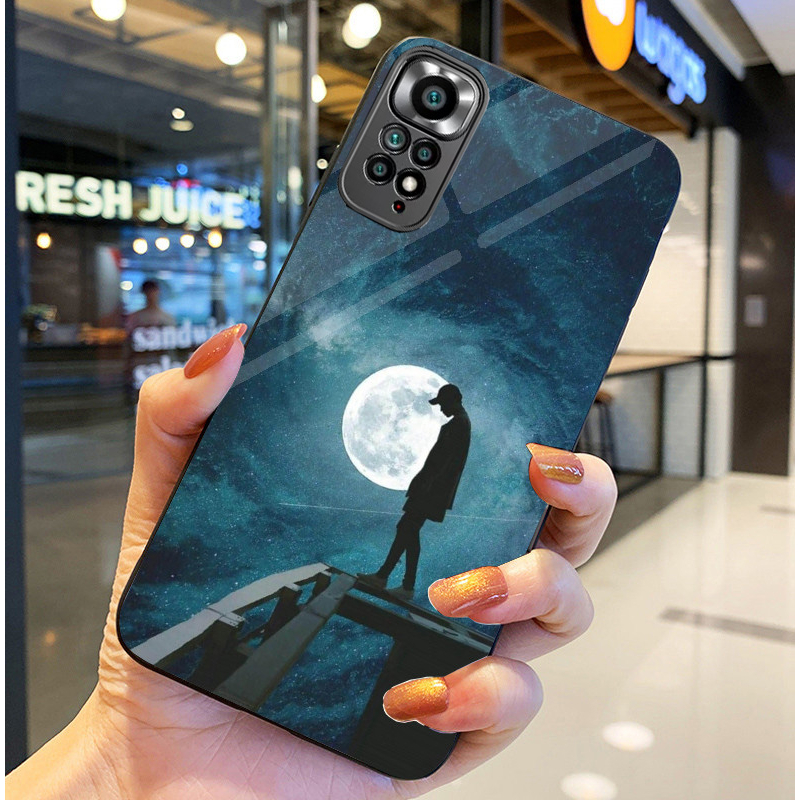 Ốp Lưng XIAOMI REDMI NOTE 11S, NOTE 11 4G, NOTE 11 5G , NOTE 11 PRO, 5G Mặt kính sáng bóng, Họa tiết mây trời