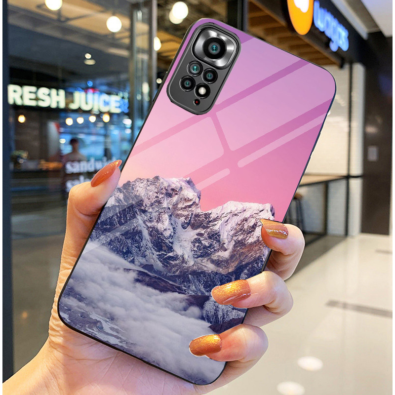 Ốp Lưng XIAOMI REDMI NOTE 11S, NOTE 11 4G, NOTE 11 5G , NOTE 11 PRO, 5G Mặt kính sáng bóng, Họa tiết mây trời