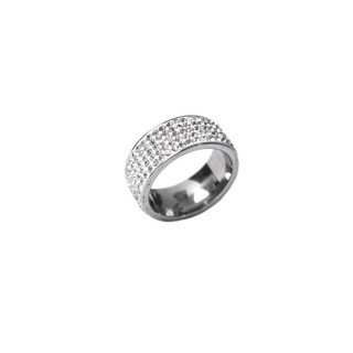 Degrey pallas nhẫn thép không gỉ đính đá lấp lánh - dpbl