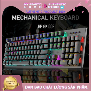Bàn Phím Cơ Chính Hãng HP GK100F 104 Phím Chống Xung Đột Bàn Phím Chơi Game Có Đèn Nền Kết Hợp Có Dây