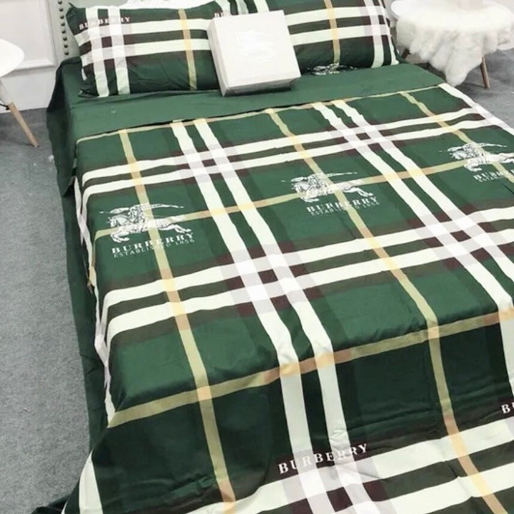 Vải Kate Bột Xanh Lá Burberry Khổ 2m4, Chất Mềm Rũ, Không Co Giãn, May Drap Gối, Vỏ Mền...