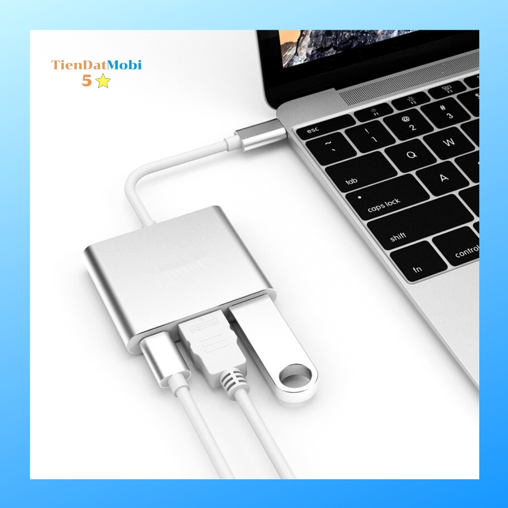 HUB Cổng chuyển đổi TypeC to HDMI, USB, đầu đọc thẻ nhớ SD card