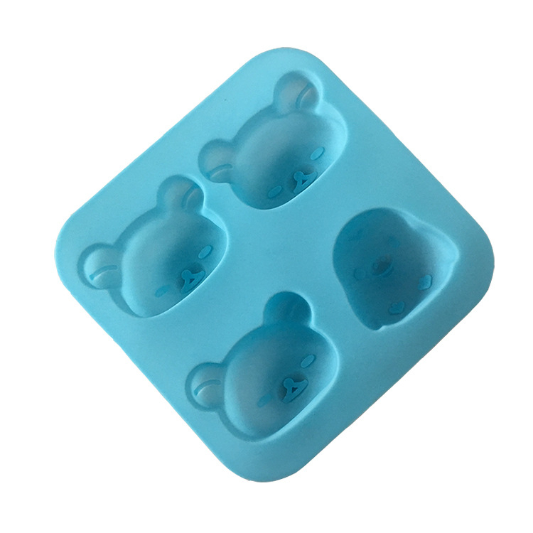 Khuôn silicone hình gấu và gà làm pudding thạch trái cây