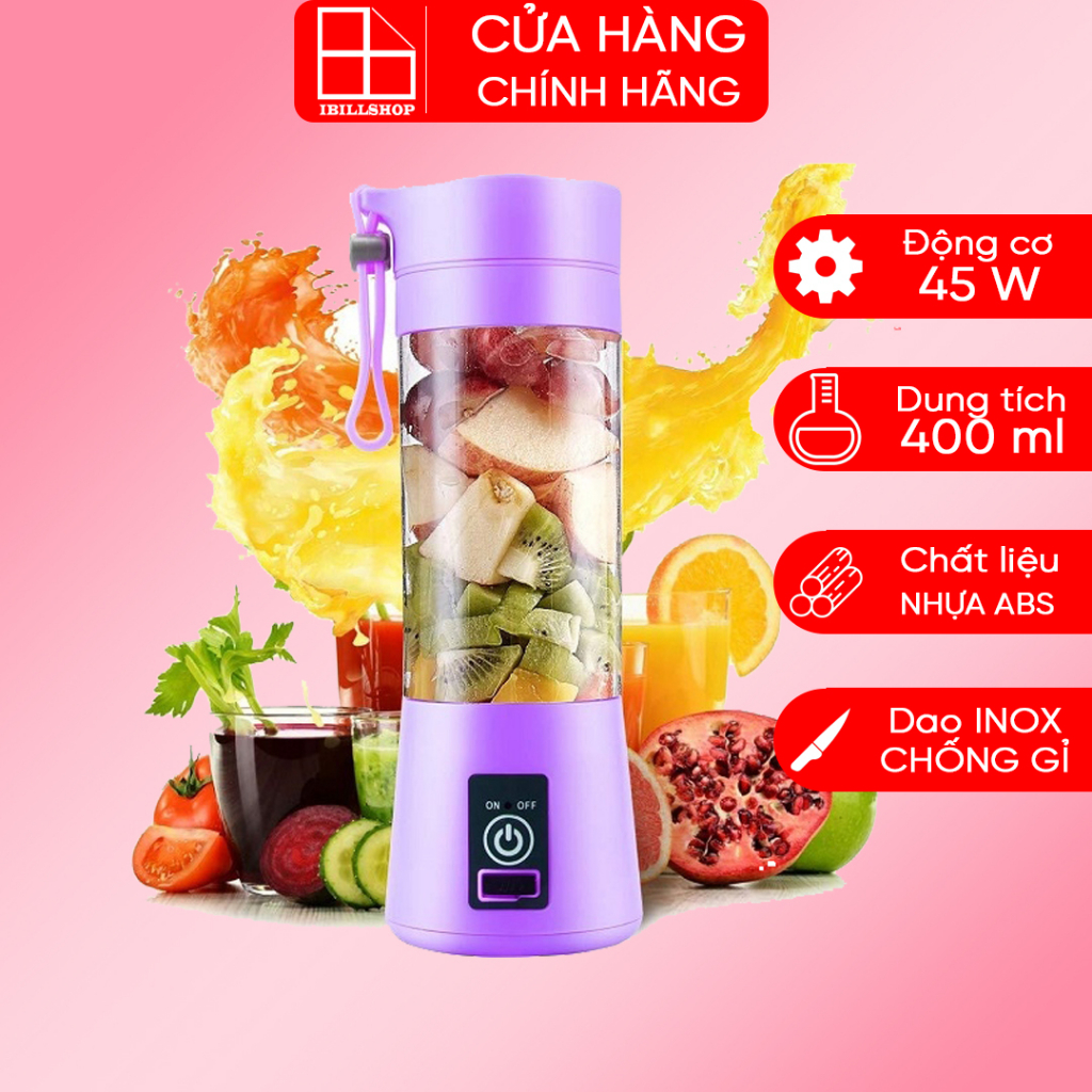 Máy Xay Cầm Tay Mini Đa Năng,Tiện Lợi.Loại To-Máy Xay Sinh Tố, Xay Hoa Quả Pin Sạc USB, Loại Nhỏ-Máy Xay Tỏi Ớt Sạc USB
