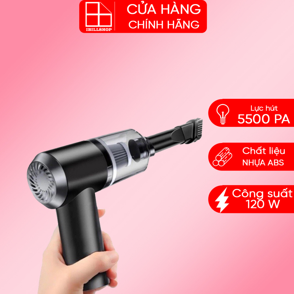 Máy Hút Bụi Cầm Tay Mini Không Dây Thuận Tiện Đa Chức Năng Hút Bụi,Hút Rác,Hút Lông Chó Mèo,Lực Hút 5500PA, Có Sạc USB
