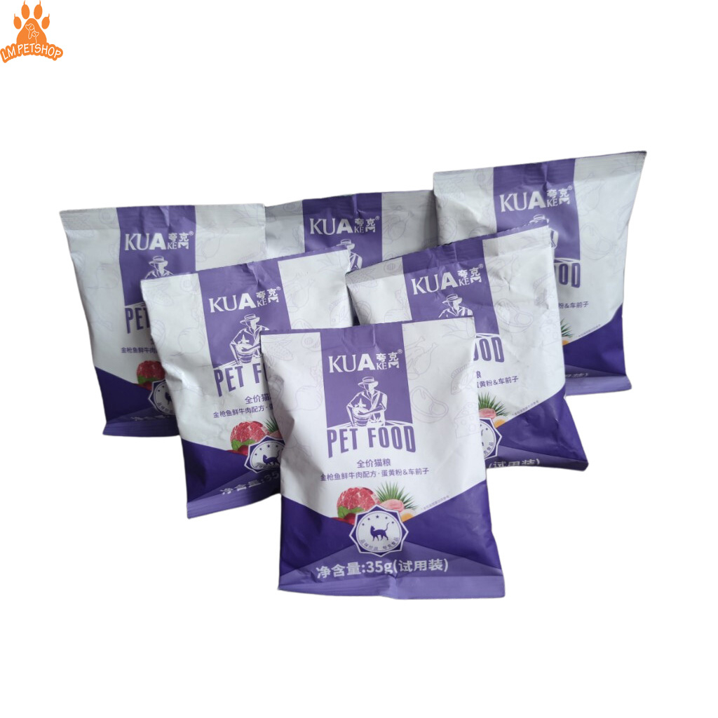 Thức ăn hạt KUA cho mèo mọi lứa tuổi gói 35g(hạt ăn thử) - LmPetshop