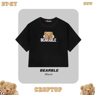 Croptop freesize hình chú gấu Teddy và chữ Bearable