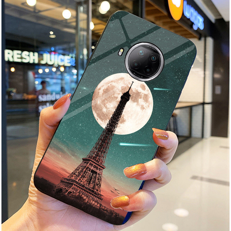 Ốp Lưng XIAOMI REDMI NOTE 9 PRO 5G, MI 10T LITE 5G Mặt kính sáng bóng, Họa tiết mây trời
