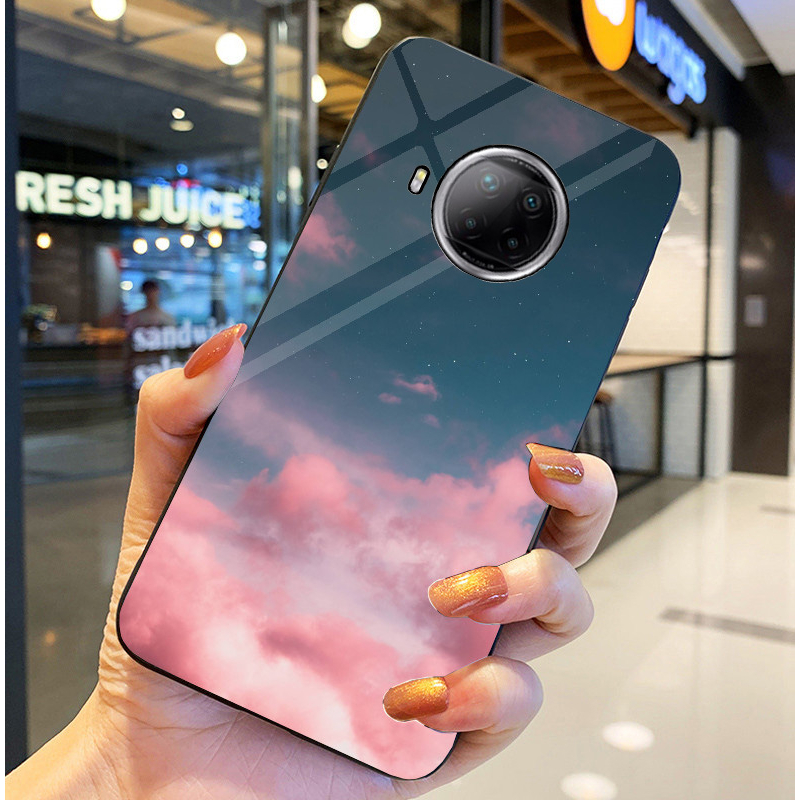 Ốp Lưng XIAOMI REDMI NOTE 9 PRO 5G, MI 10T LITE 5G Mặt kính sáng bóng, Họa tiết mây trời