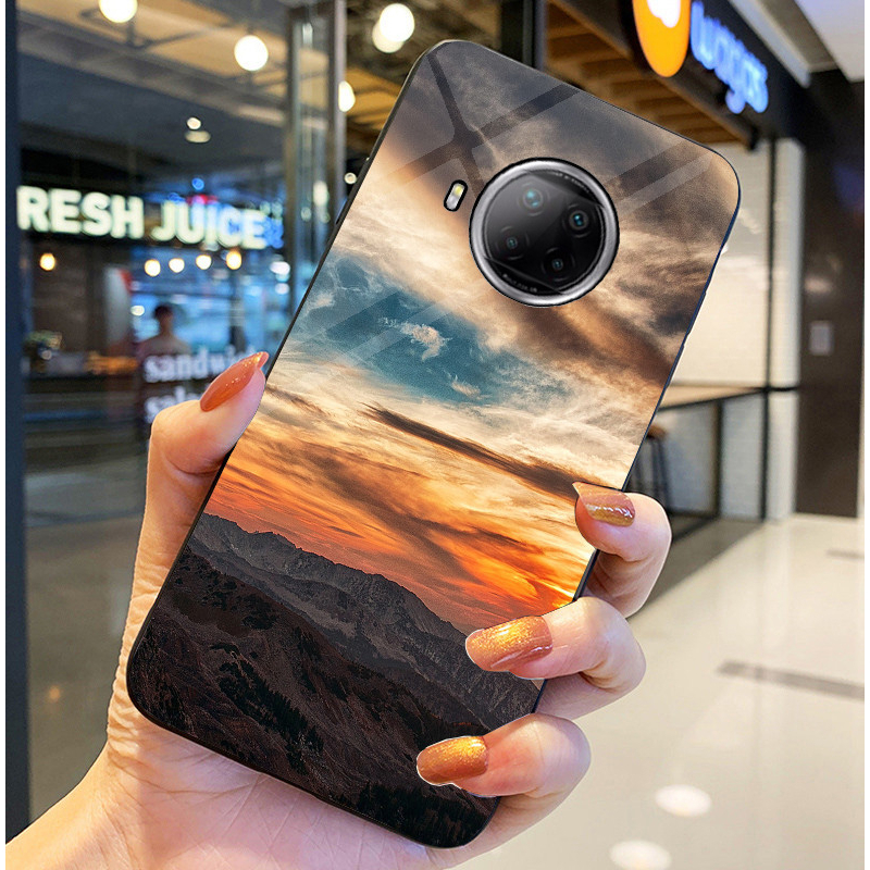 Ốp Lưng XIAOMI REDMI NOTE 9 PRO 5G, MI 10T LITE 5G Mặt kính sáng bóng, Họa tiết mây trời