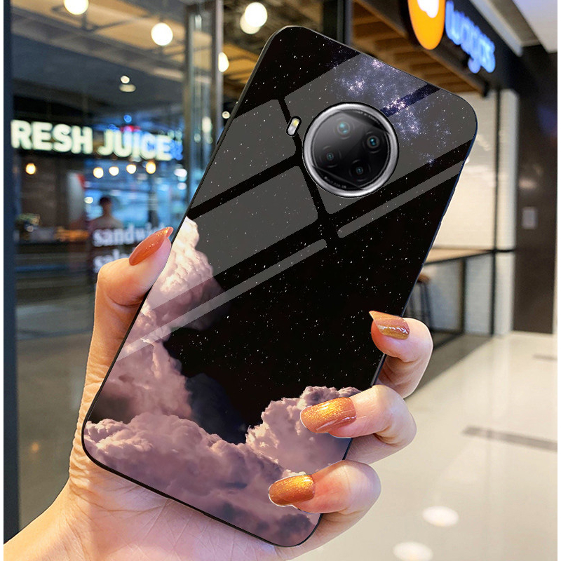 Ốp Lưng XIAOMI REDMI NOTE 9 PRO 5G, MI 10T LITE 5G Mặt kính sáng bóng, Họa tiết mây trời