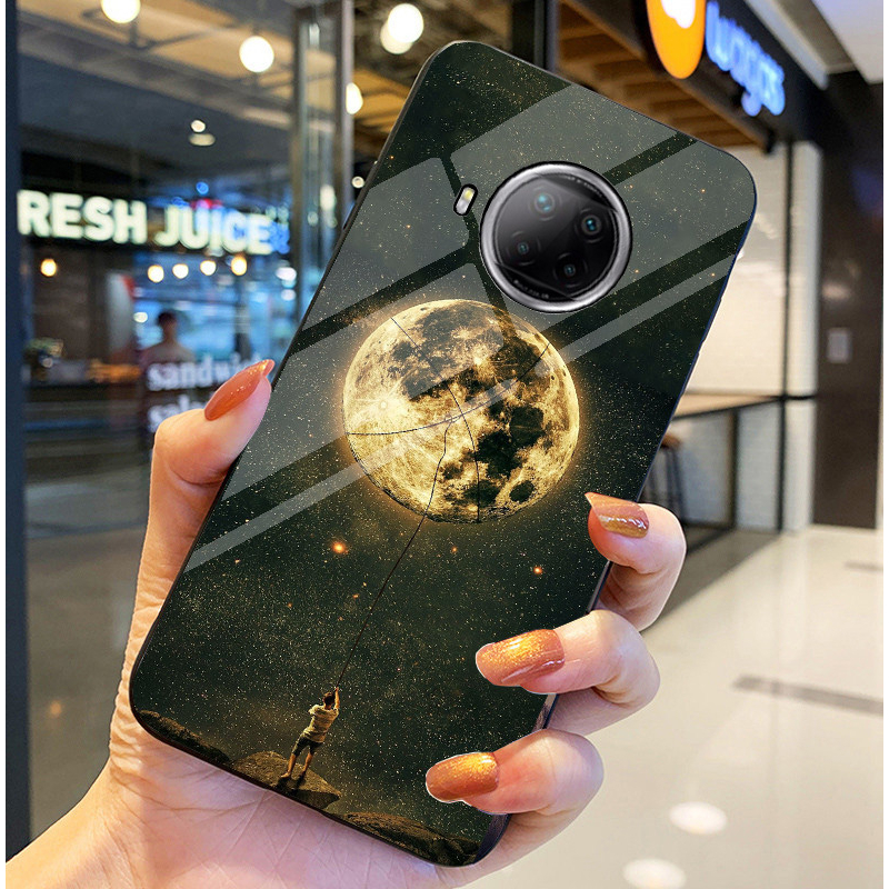 Ốp Lưng XIAOMI REDMI NOTE 9 PRO 5G, MI 10T LITE 5G Mặt kính sáng bóng, Họa tiết mây trời