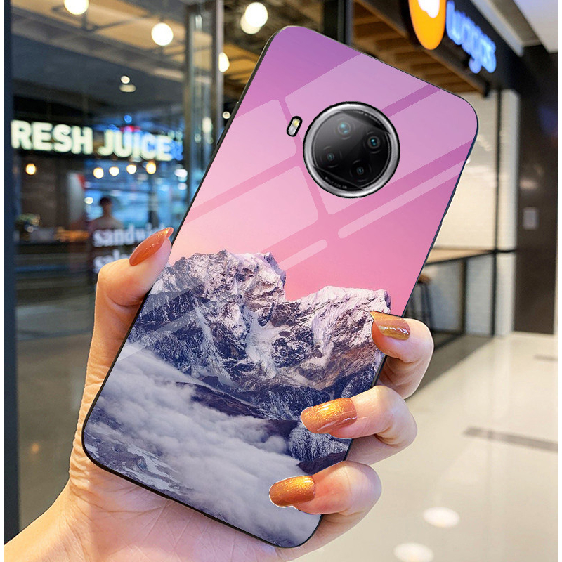 Ốp Lưng XIAOMI REDMI NOTE 9 PRO 5G, MI 10T LITE 5G Mặt kính sáng bóng, Họa tiết mây trời