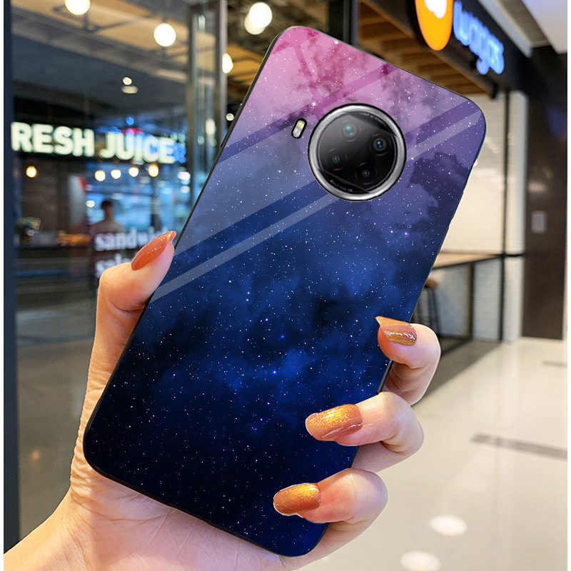 Ốp Lưng XIAOMI REDMI NOTE 9 PRO 5G, MI 10T LITE 5G Mặt kính sáng bóng, Họa tiết mây trời