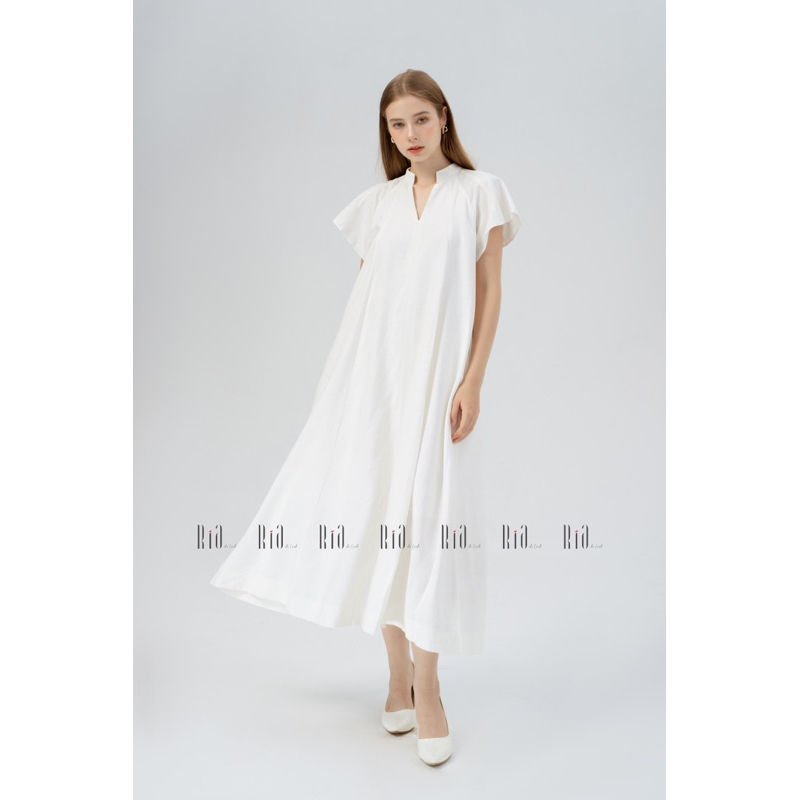 Ria de Leidi - Đầm dự tiệc màu trắng sang trọng (kèm belt) | JADE DRESS
