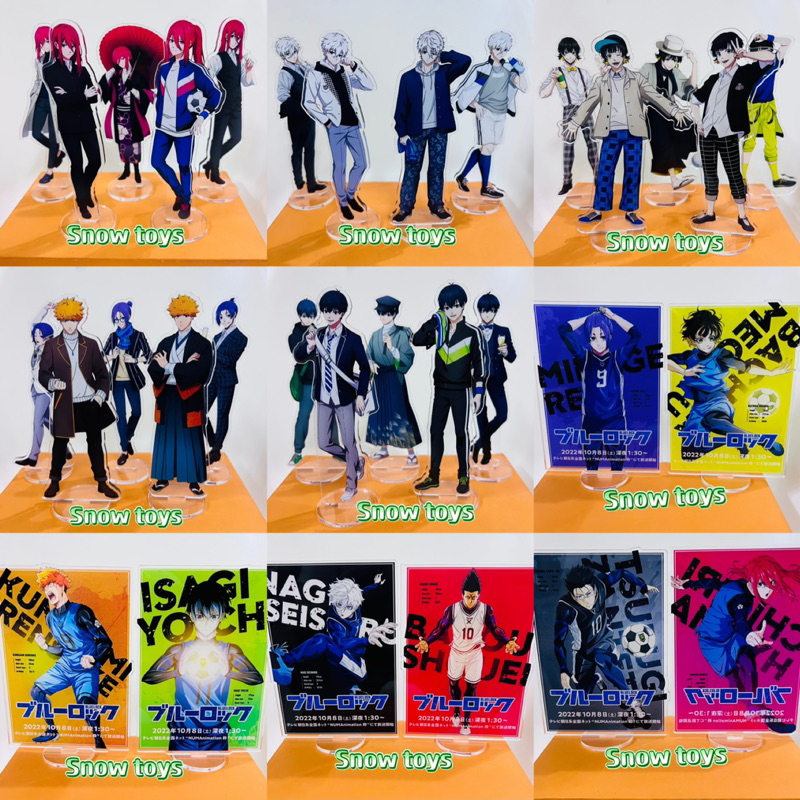 Mô Hình Tượng Standee Acrylic Mica 2 mặt - Blue Lock - Meguru Hyouma Yoichi Jingo Wataru Rensuke - 17cm