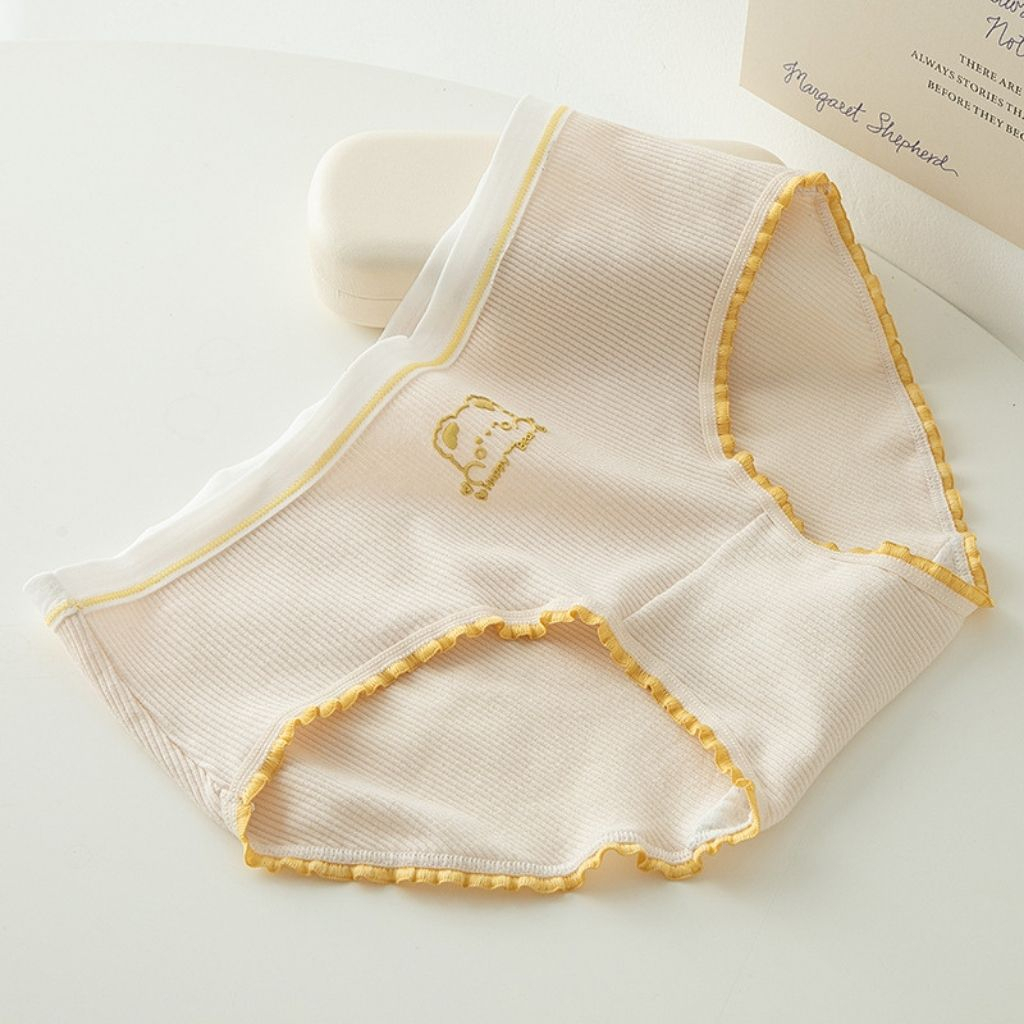 Quần lót nữ cotton gân tăm cao cấp kháng khuẩn khử mùi, Quần chíp nữ họa tiết gấu baby dễ thương và cute JOCOSI L144