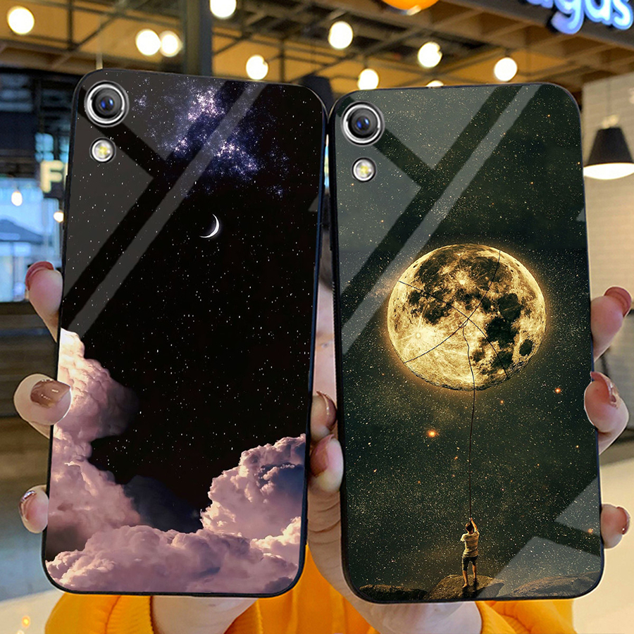 Ốp Lưng OPPO F1 Plus Mặt kính sáng bóng, Họa tiết mây trời