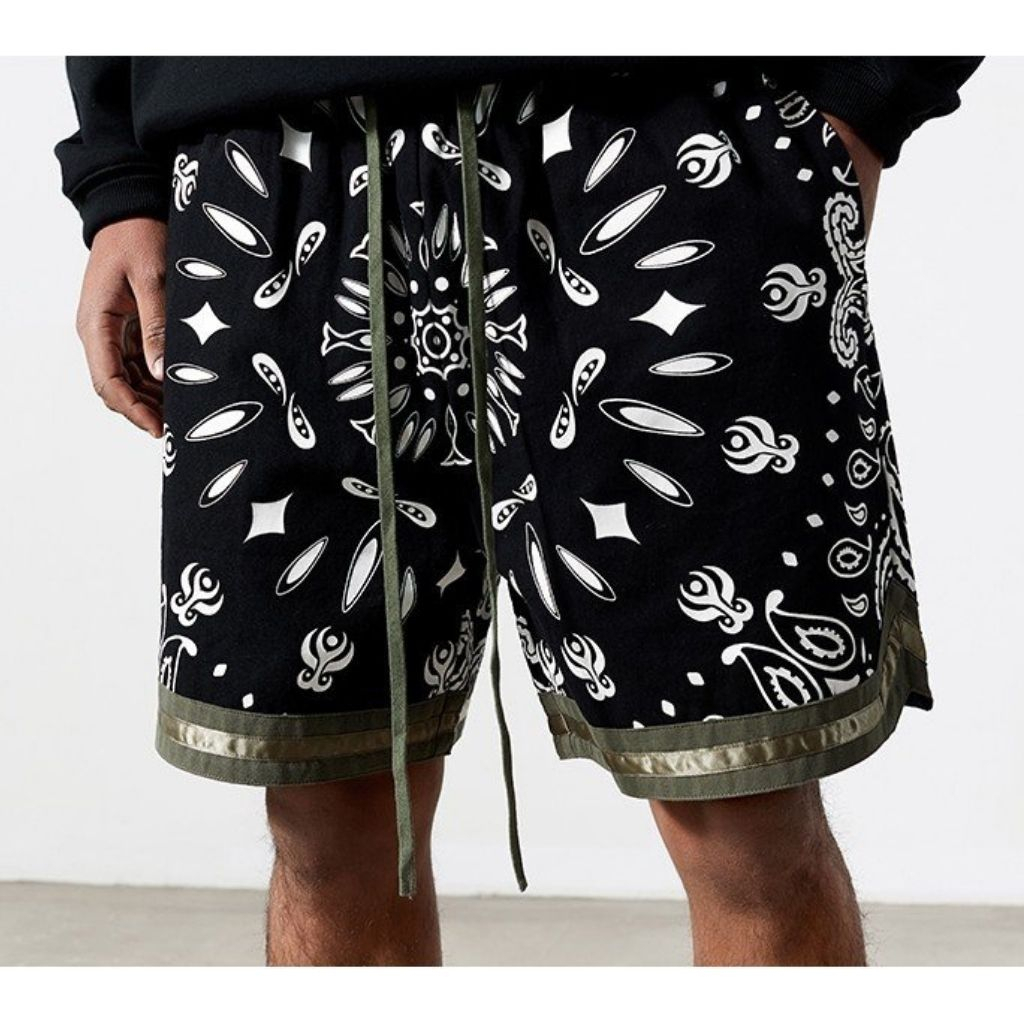 Quần short nam SANVADIO quần đùi nam form rộng basic họa tiết độc lạ badana phong cách hàn quốc QS400