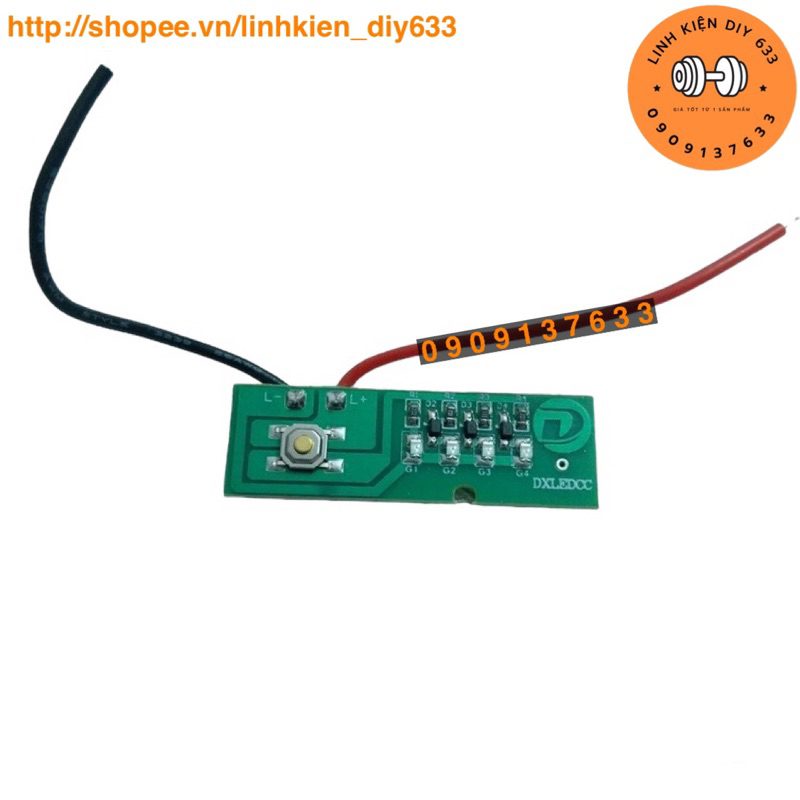 Bộ Mạch led 18v báo pin  Makita kèm nhựa decal dán