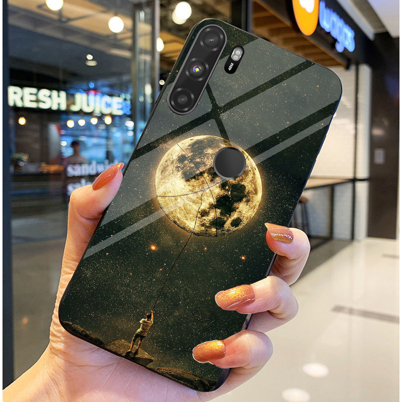 Ốp Lưng VSMART ACTIVE 3 Mặt kính sáng bóng, Họa tiết mây trời