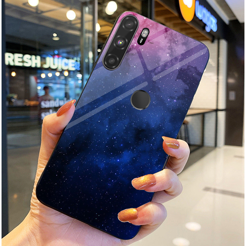 Ốp Lưng VSMART ACTIVE 3 Mặt kính sáng bóng, Họa tiết mây trời