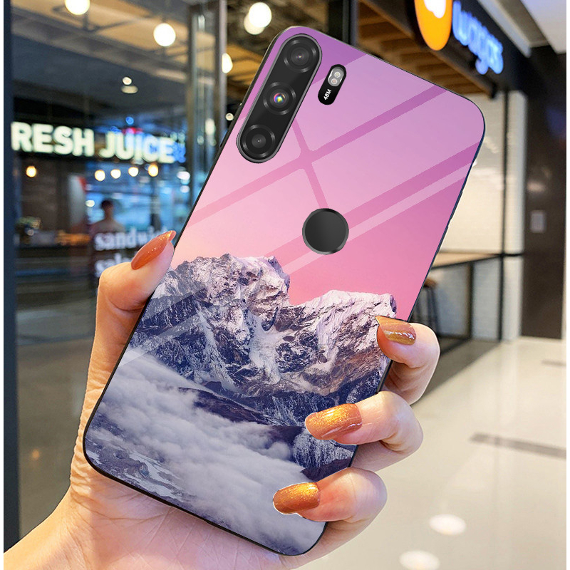 Ốp Lưng VSMART ACTIVE 3 Mặt kính sáng bóng, Họa tiết mây trời