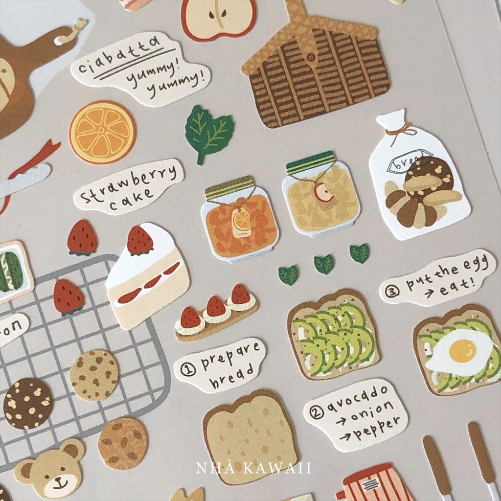 Sticker mini Hàn Quốc Suatelier trang trí planner, bullet journal