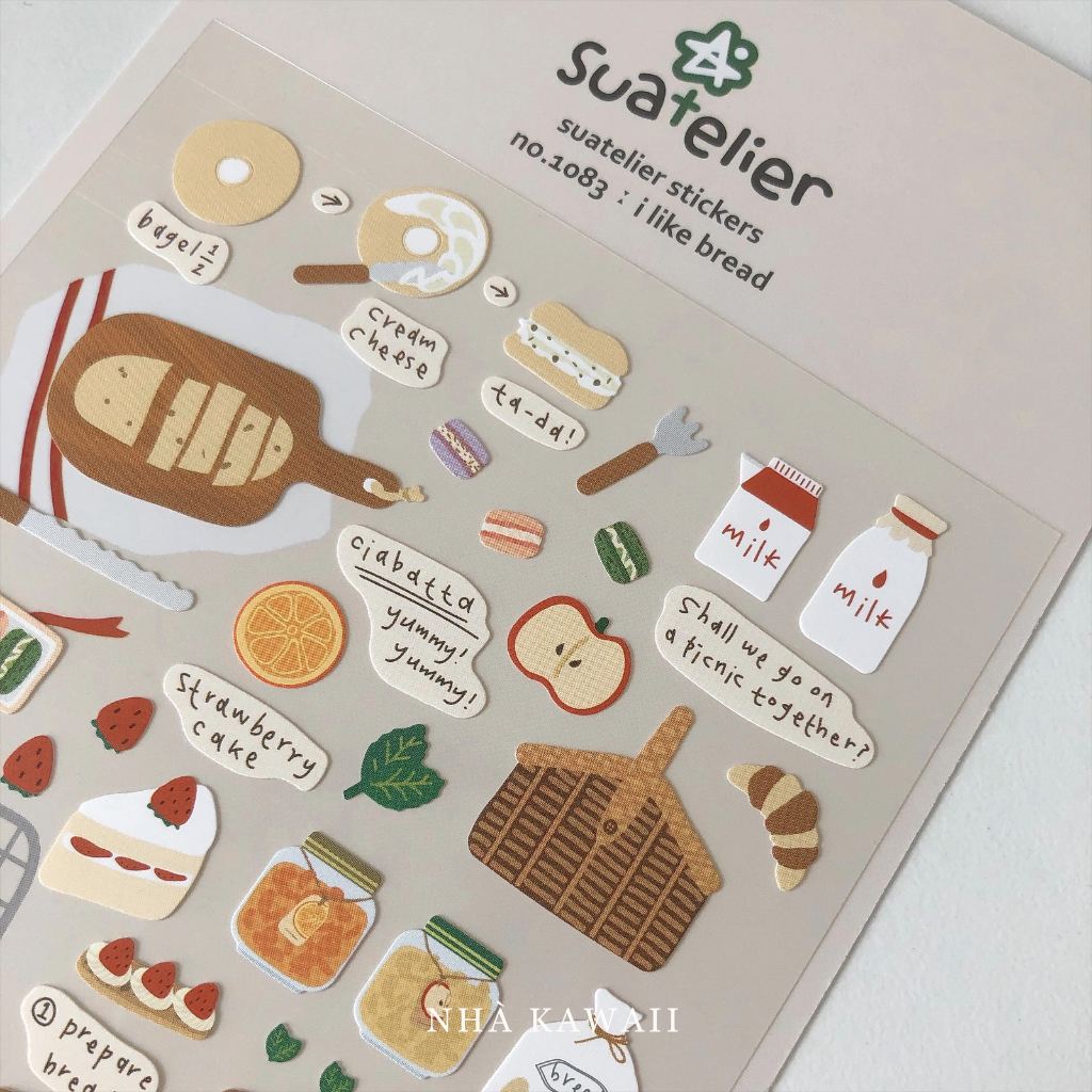 Sticker mini Hàn Quốc Suatelier trang trí planner, bullet journal