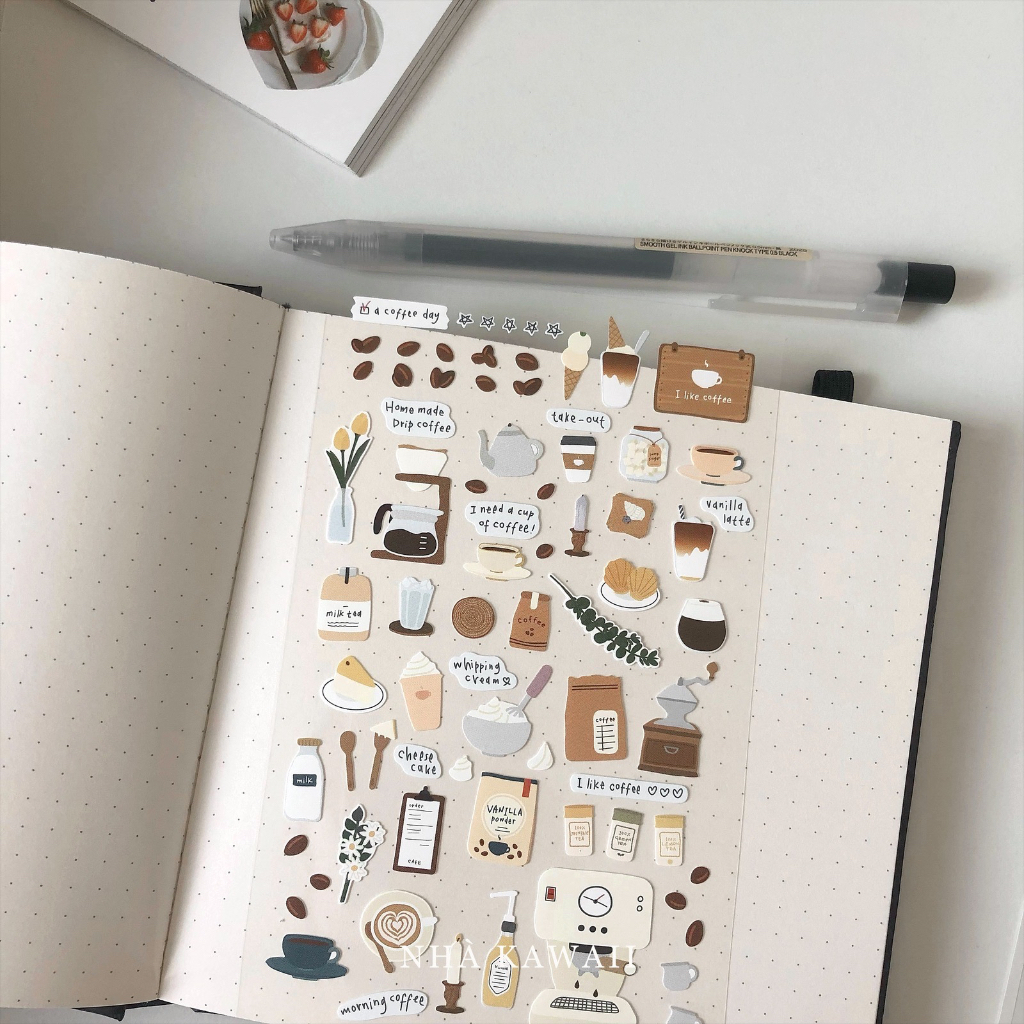 Sticker mini Hàn Quốc Suatelier trang trí planner, bullet journal