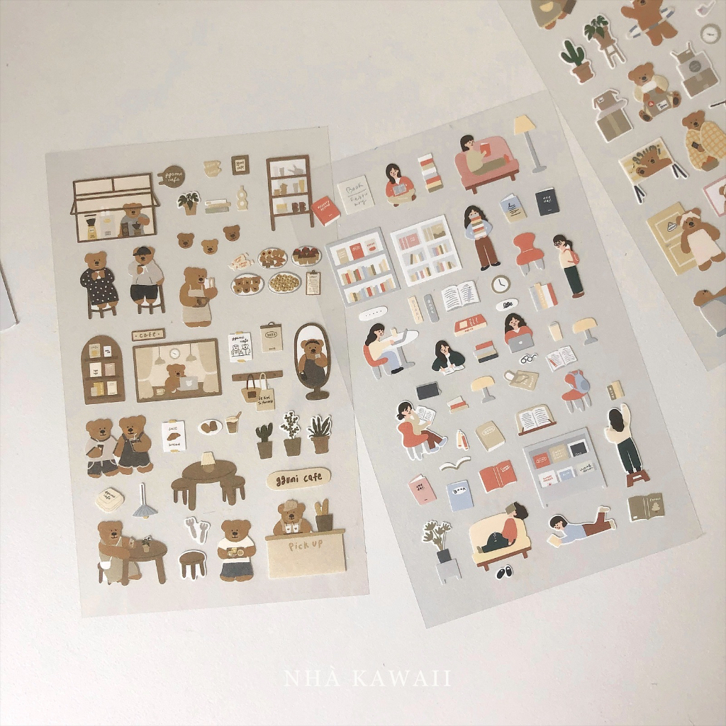 Sticker mini Hàn Quốc Suatelier trang trí planner, bullet journal