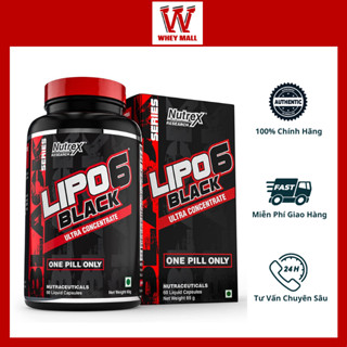 Lipo 6 Đốt Mỡ Giảm Cân Cực Mạnh NUTREX RESEARCH LIPO 6 BLACK ULTRA CONCENTRATE 60 Viên