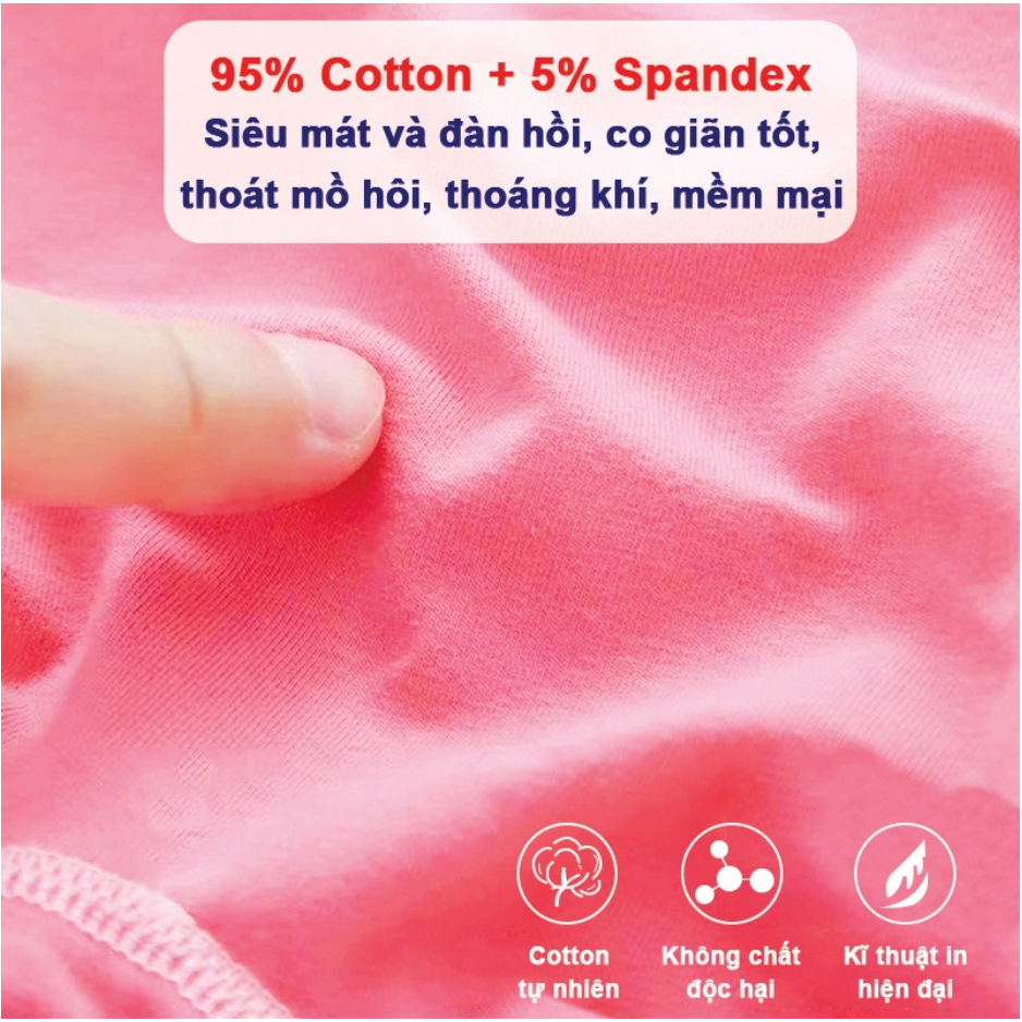 Quần chip bé gái cao cấp DORYKIDS vải cotton thoáng mát kháng khuẩn, hoạ tiết đáng yêu, màu tươi sáng cho bé 1-10 tu