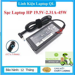 Sạc Laptop HP 45w ( 19.5V - 2.31A ) Chân Kim NHỎ Adapter HP Pavilion chân xanh (Sạc Máy Tính Hp chân kim nhỏ)