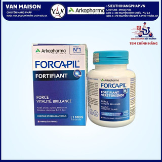 Viên uống hỗ trợ nuôi dưỡng tóc, ngăn ngừa rụng tóc arkopharma forcapil fortifiant 60v