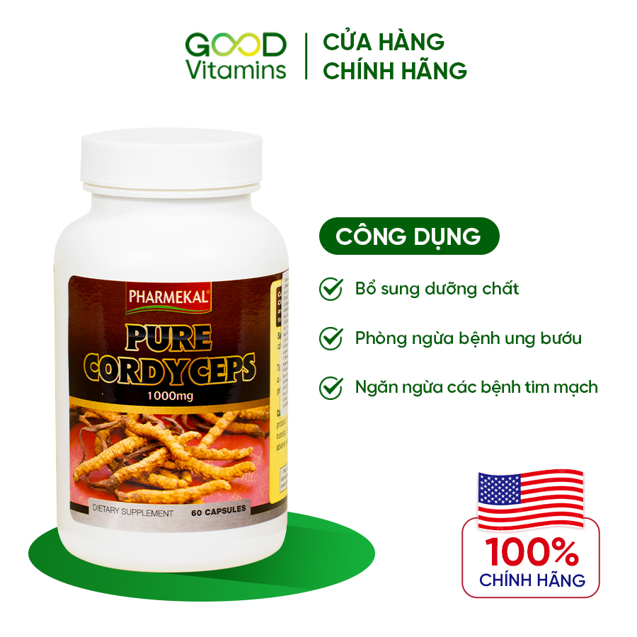 Viên Uống Đông Trùng Hạ Thảo, Hỗ Trợ Sức Khỏe Phamekal (60v)