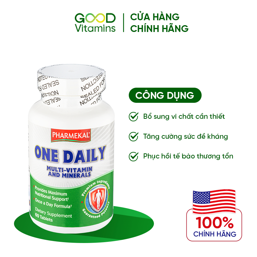 Viên Uống Bổ Sung Vitamin Tổng Hợp One Daily Phamekal (60v)