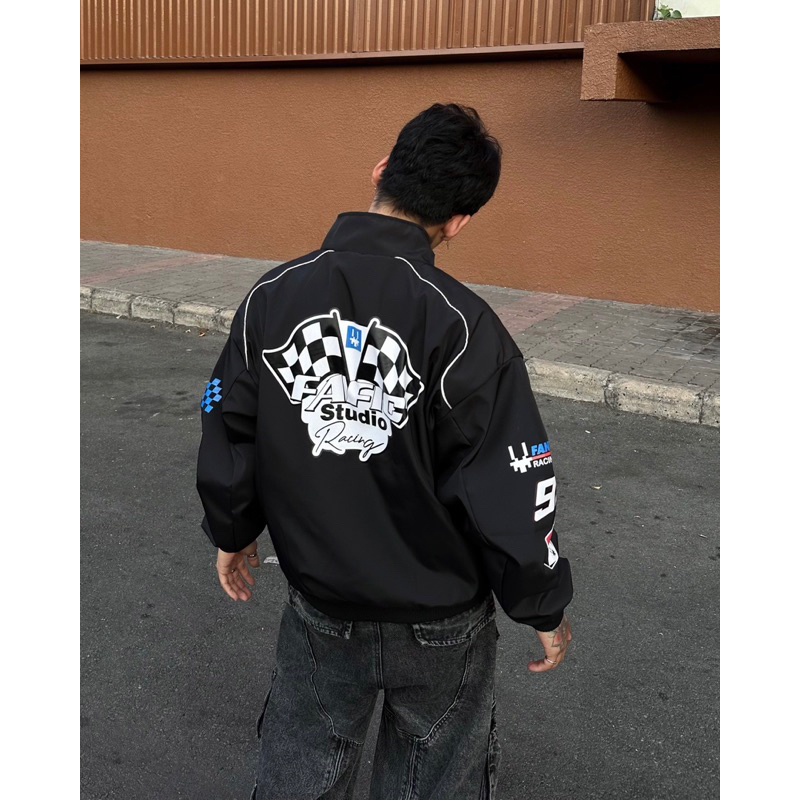 Áo khoác dù Fafic studio Racing Flag Jacket áo khoác racing jacket nam nữ KUN SHOP